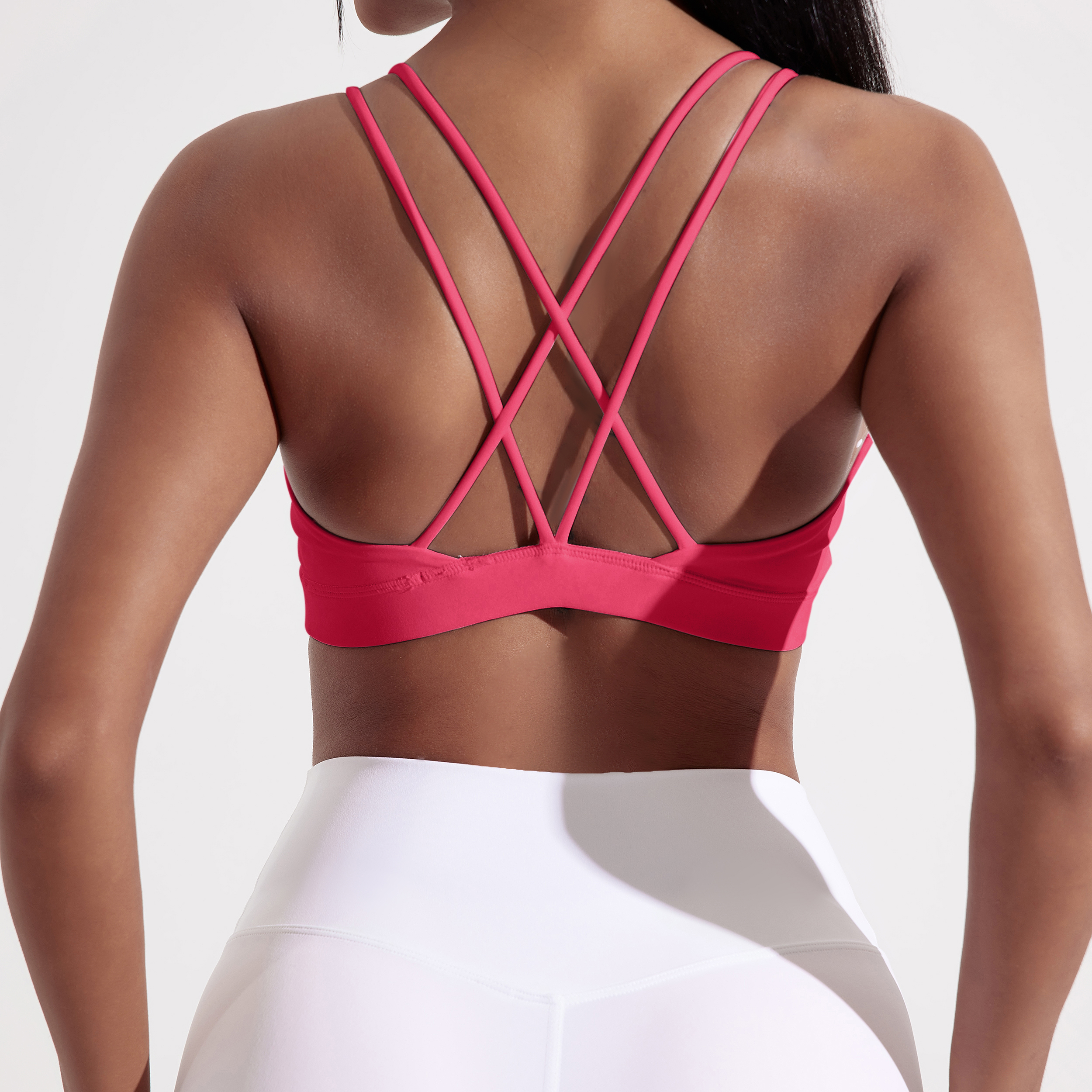Solid Color Cross Fitness Bra, Soft High Strength Women Tight Sport Top, Comprehensive Training Gym Yoga Underwear