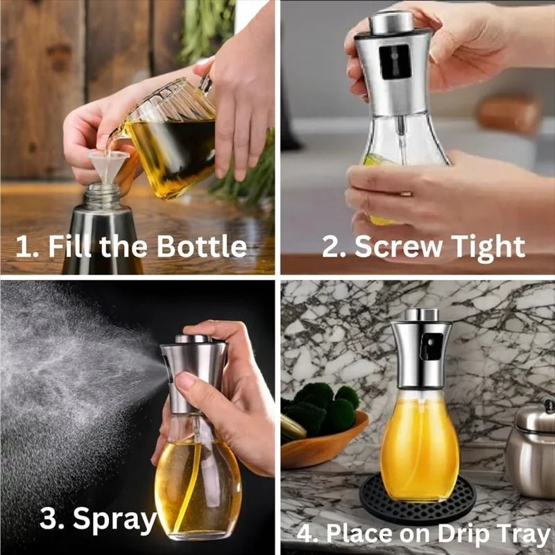 Professional Precision Glass Olive Oil Sprayer and Healthy Cooking Mister