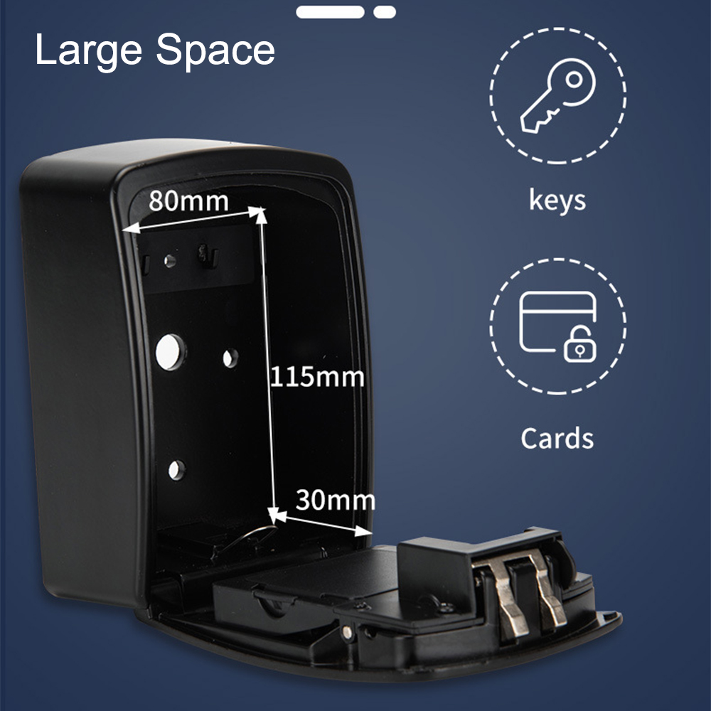 Smart Bluetooth Wall Mounted Key Lock Box with APP Control Waterproof Large Capacity Safe
