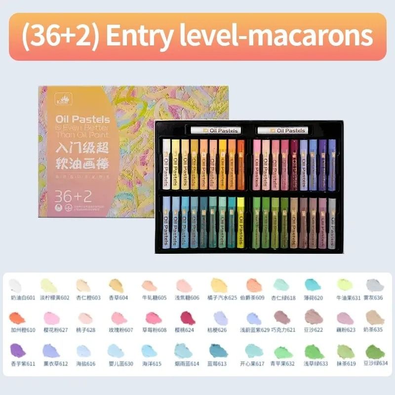 Super Soft Professional Oil Pastel Set - Vibrant Artist Grade Blending & Layering