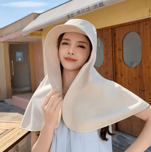 Sun Protection Hat with Neck Cover Breathable Wide Brim Travel and Beach Hat