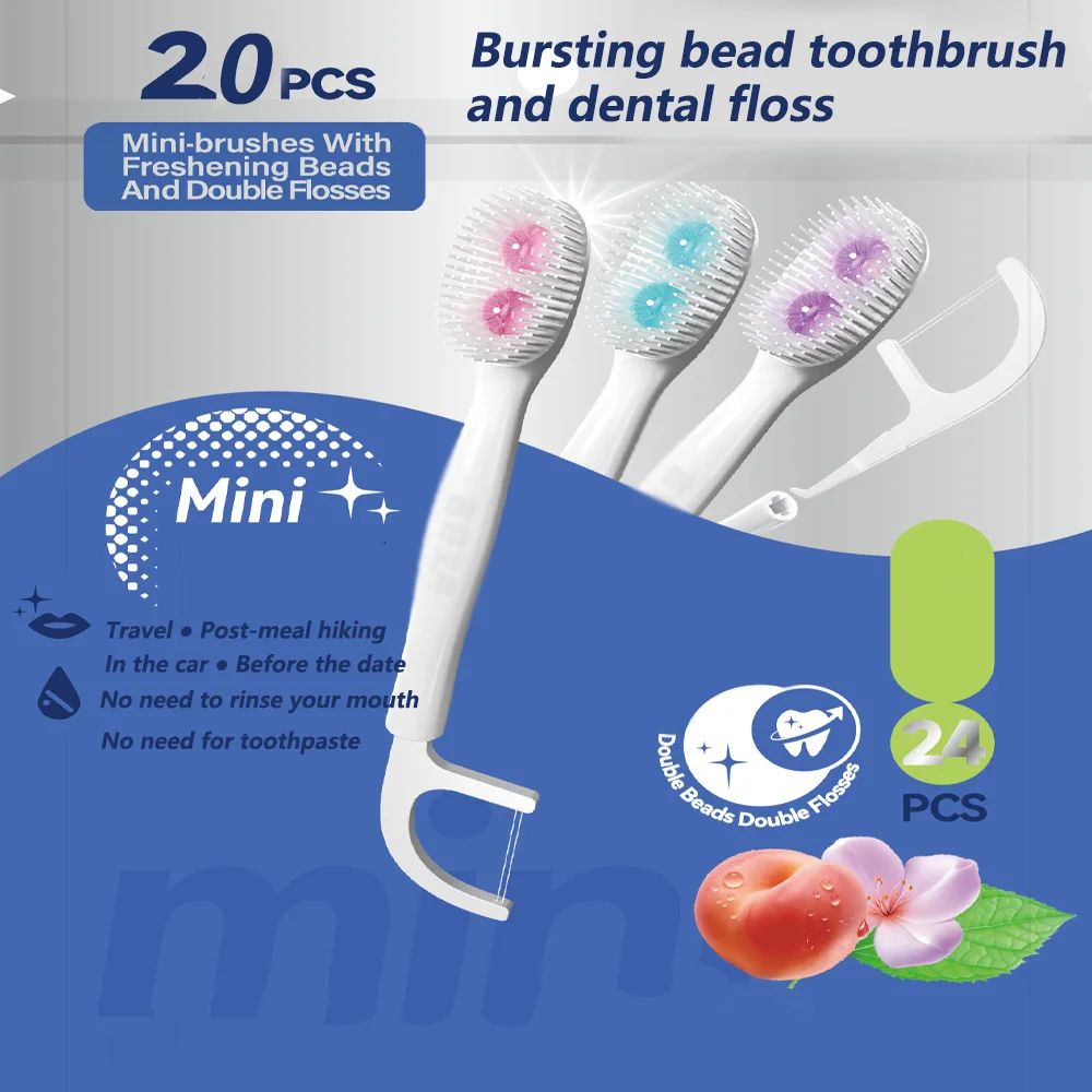 Mini Disposable Bubble Bead Toothbrush