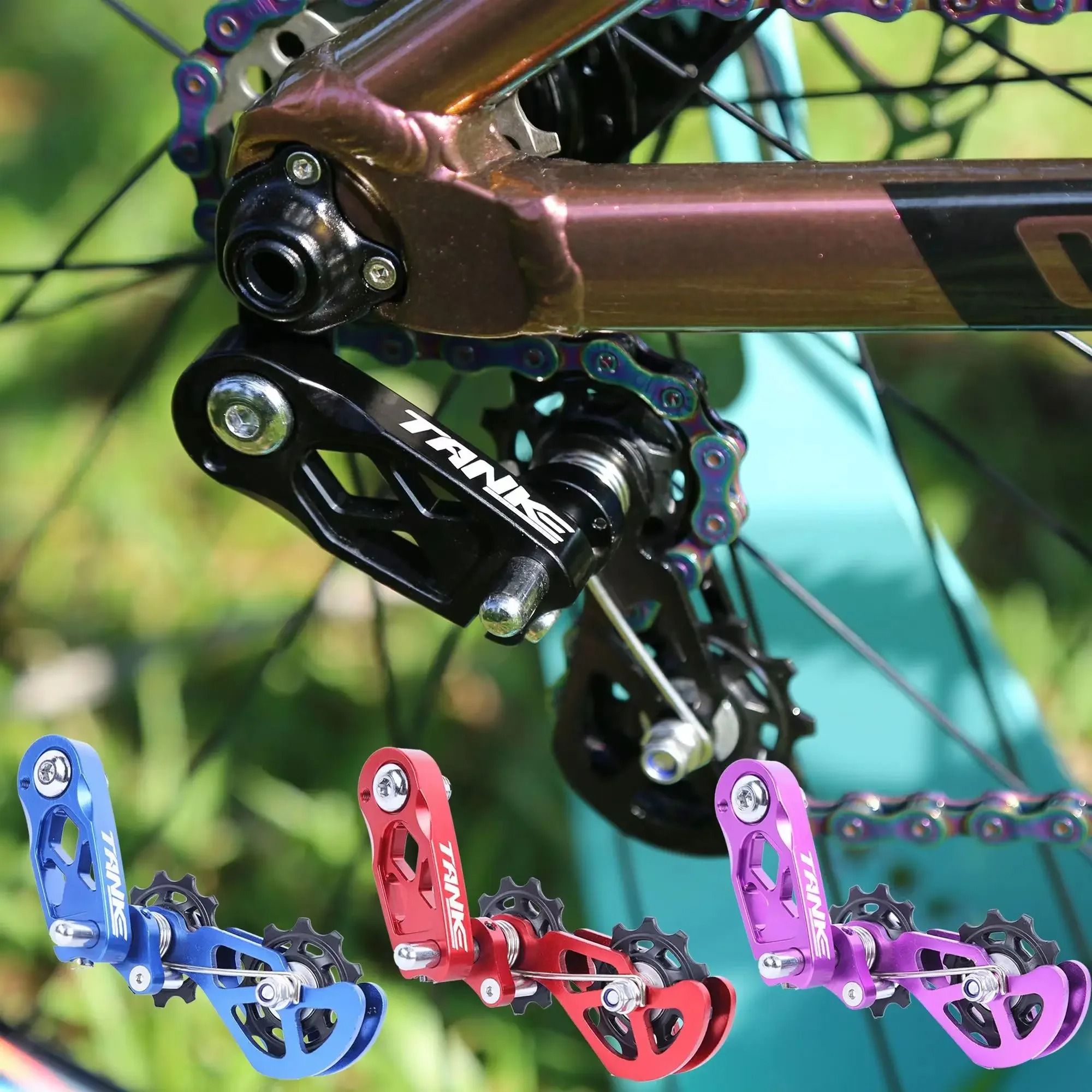 Single Speed Mountain Bike Chain Tensioner with CNC Pulley