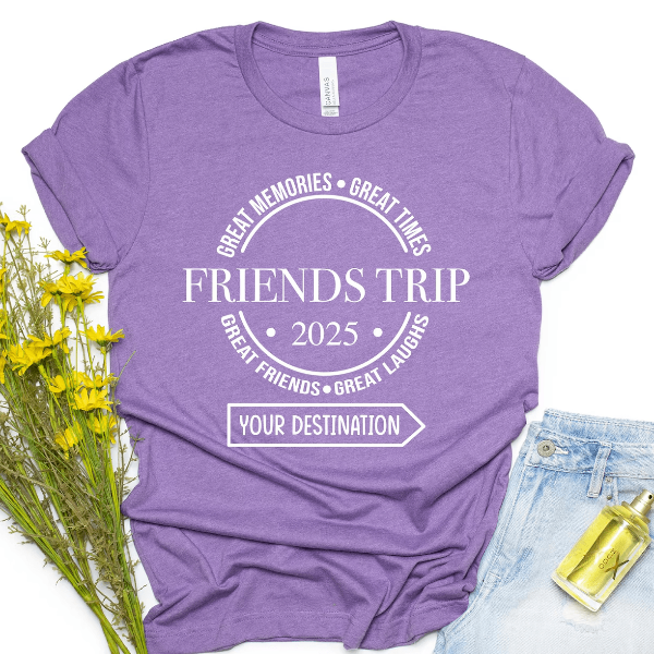 Personalized Friends Trip 2025 Shirt Custom Vacation Matching Tee