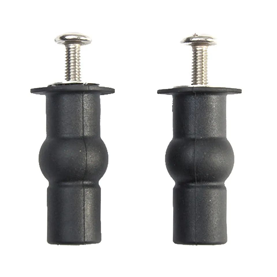 2 Pcs Toilet Seat Fixing Kit – Top Fix Expansion Screws with Rubber Well Nuts for Secure Hinge Installation
