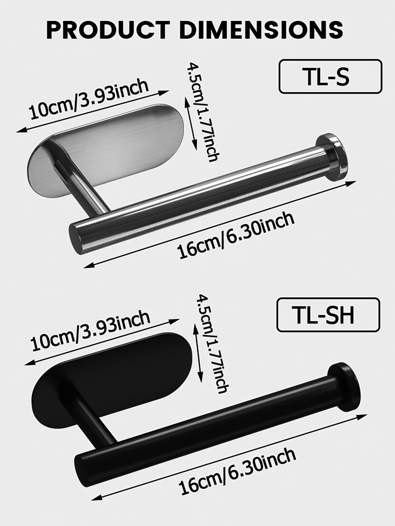 Stainless Steel Paper Towel Holder Wall Mounted No Drill Rack