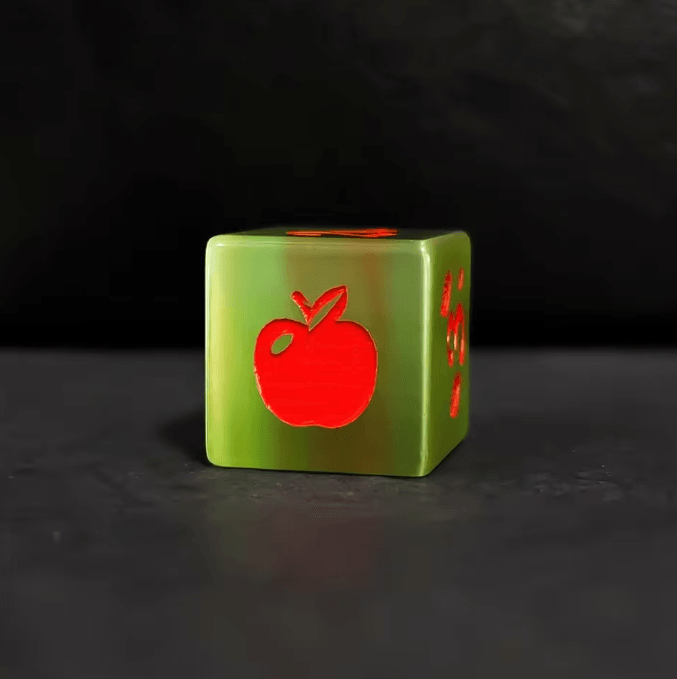 Elegant Glass D6 Dice Cube – 16mm Decorative Tabletop Gaming & Display Piece