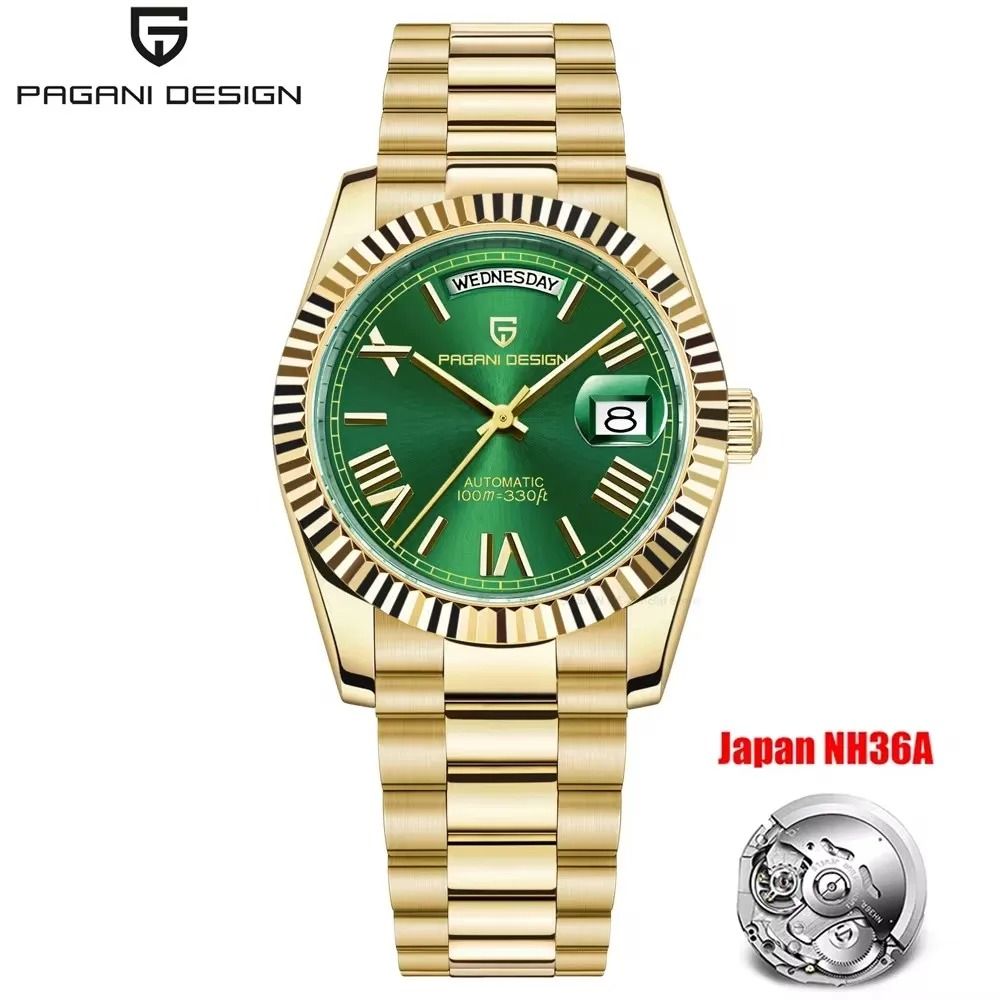 Automatic Day-Date Mechanical Watch – Luxury NH36A Movement Sapphire Timepiece