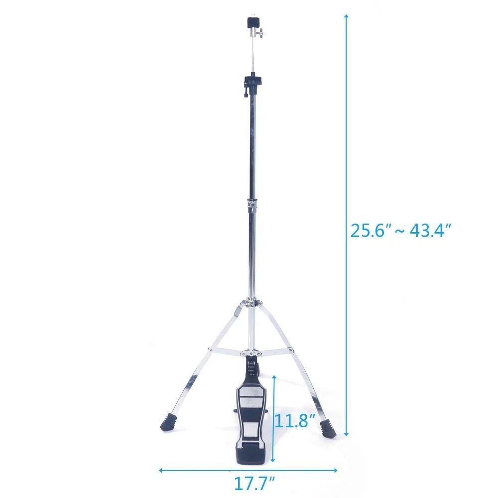 Hi Hat Stand Cymbal Mount & Drum Pedal Holder Adjustable Percussion Hardware