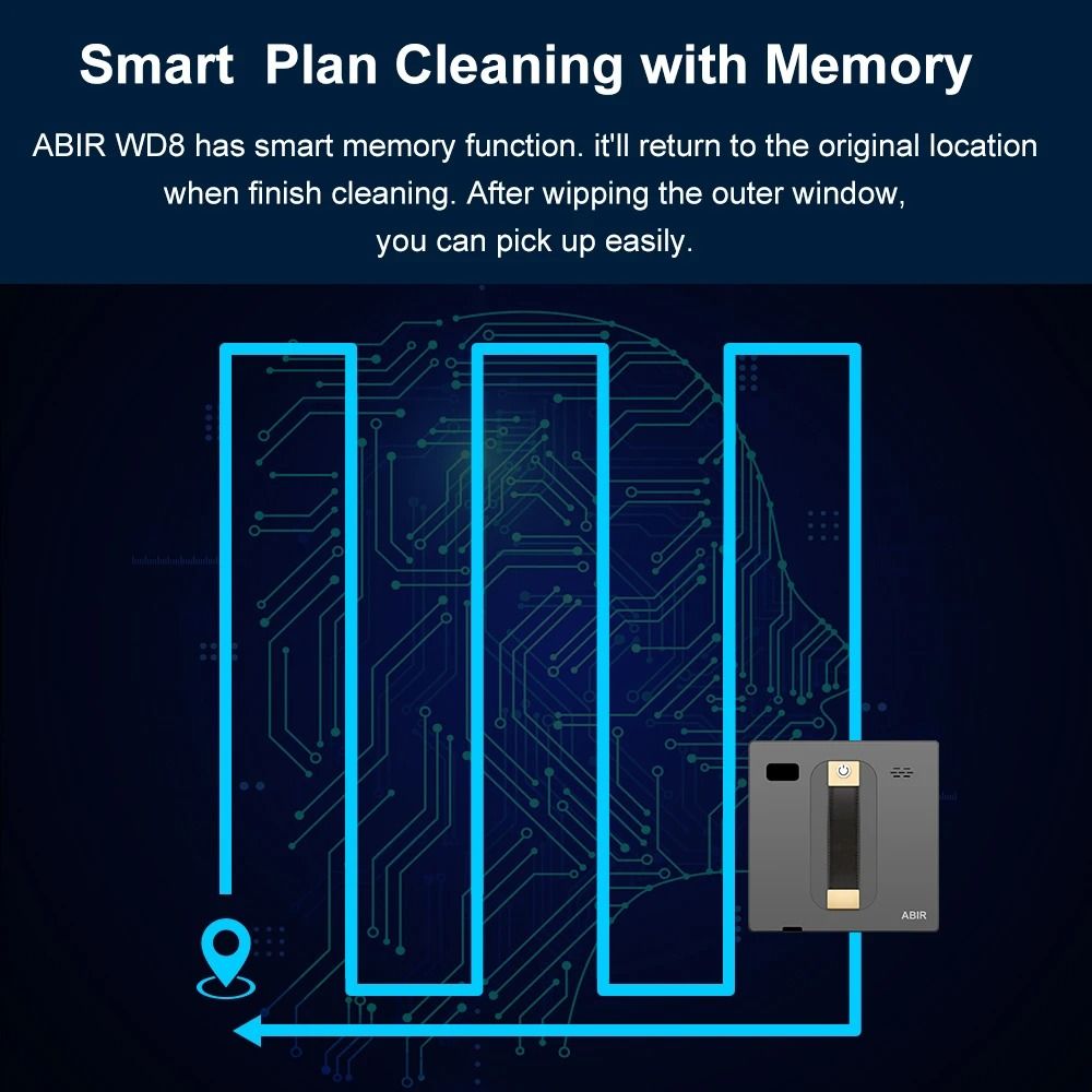 Smart Robot Window Cleaner with Dual Water Spray