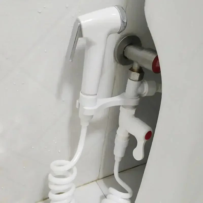 Portable Bidet Sprayer Set with Handheld Toilet Bidet, Retractable Spring Hose, Mounting Bracket & Switch Cleaning Tool