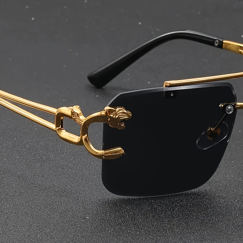 Golden Edge Frameless Sunglasses Anti Glare UV Protection Unisex Shades