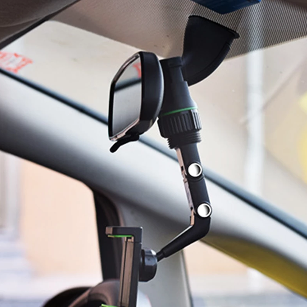 Universal 360 Car Rearview Mirror Mount Stand Holder