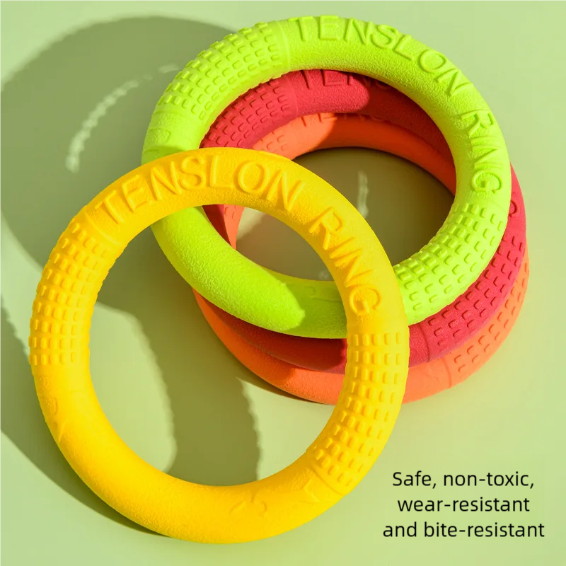 Dog Flying Disc Training Ring Interactive Fetch Toy
