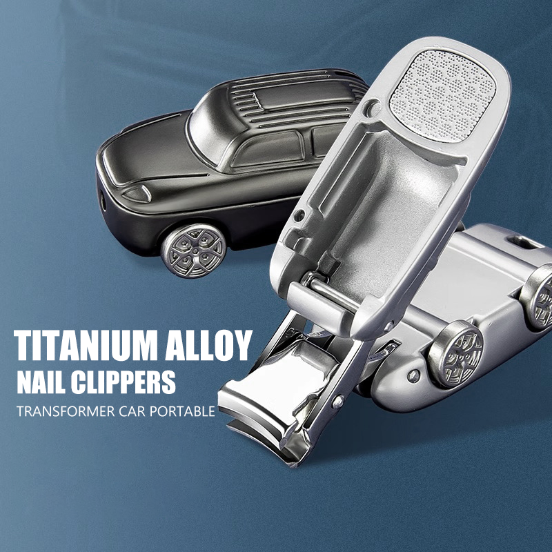 Folding Car Model Mini Nail Clippers with Keychain, Rust-Proof & Durable Gift Idea
