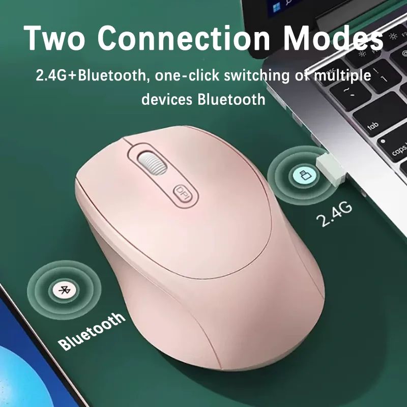 EliteGlow Rechargeable Wireless Gaming Mouse with Bluetooth 5.2 & RGB Backlight – 1600 DPI Precision for PC & Laptop