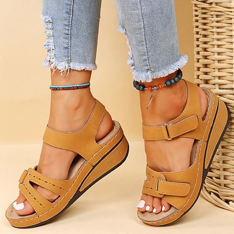 Summer Women Wedge Sandals Soft Open Toe Shoes