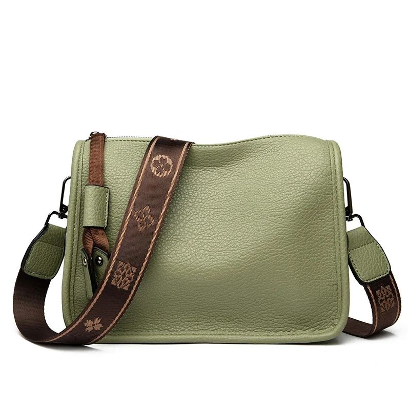Women Genuine Leather Tote Bag Soft Cowhide Shoulder Crossbody Bag