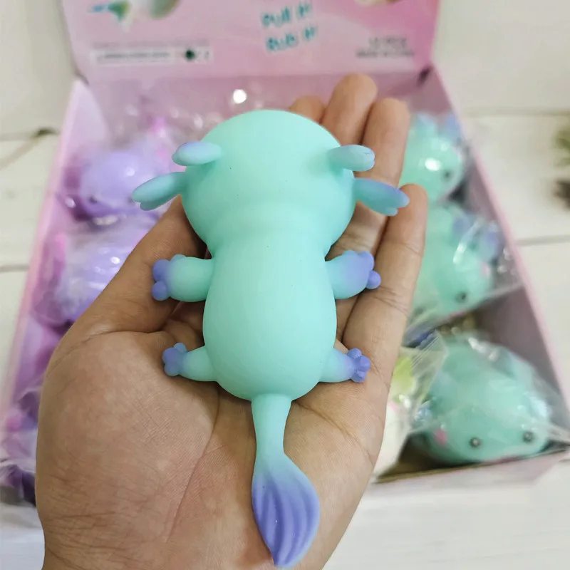 Cute Axolotl Squishy Stress Relief Toy Slow Rising Fidget Squeeze Ball