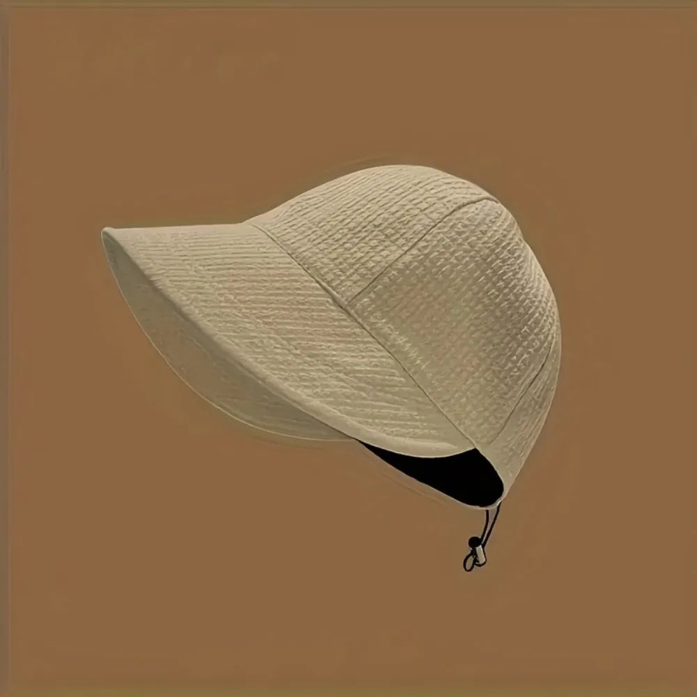 BreezeFit Women's Waffle Knit Drawstring Baseball Cap – Adjustable Summer Sun Protection Hat