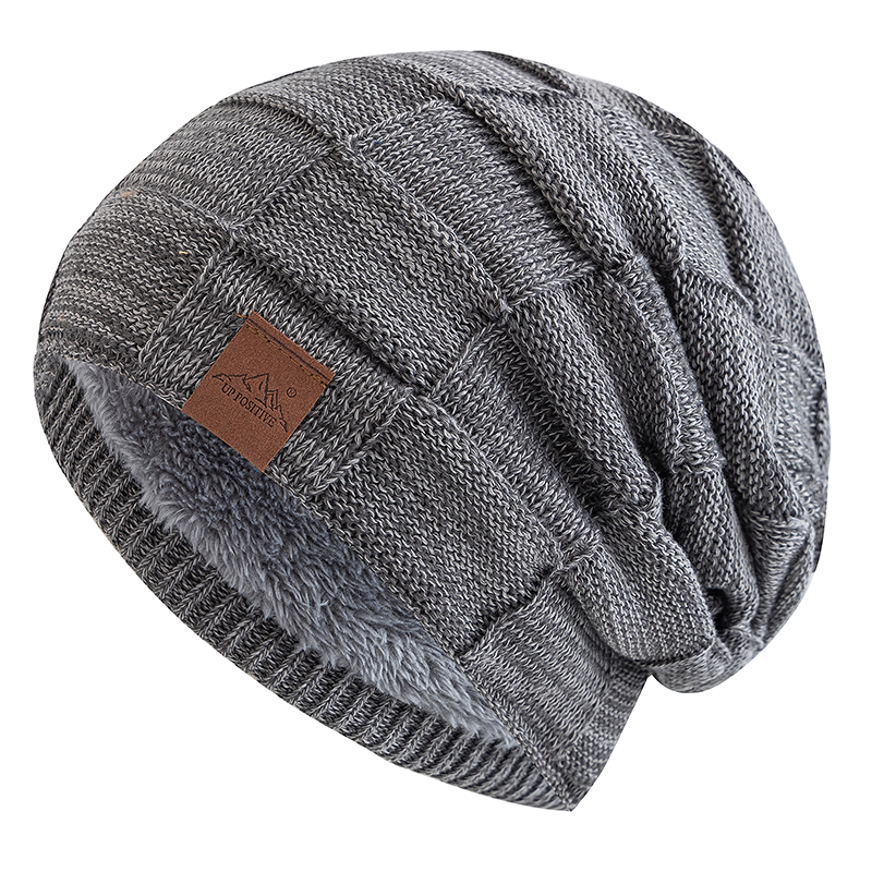Women Winter Hats Fashion Slouchy Warm Beanie, Multicolor Mixing Color Streetwear Cap