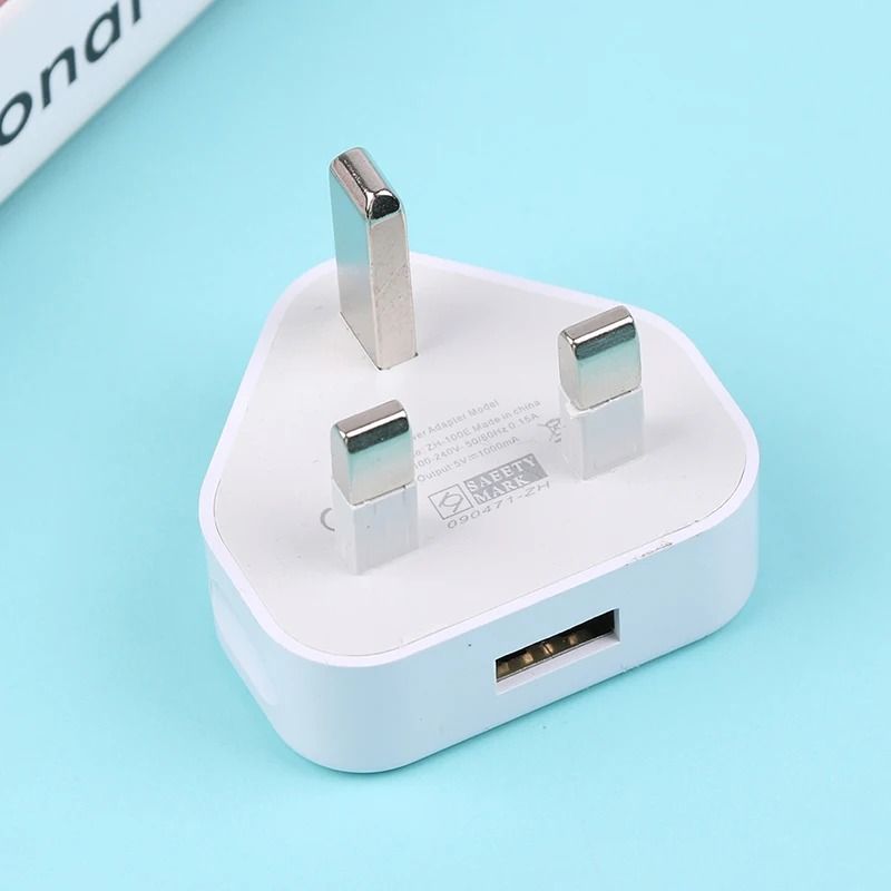 UK Plug USB Charger Dual Port 3 Pin Wall Adapter Universal Charging Plug