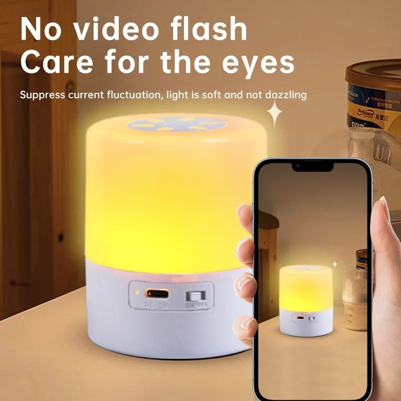 Gentle Touch Ambient Night Light – Dimmable Rechargeable Bedside Lamp