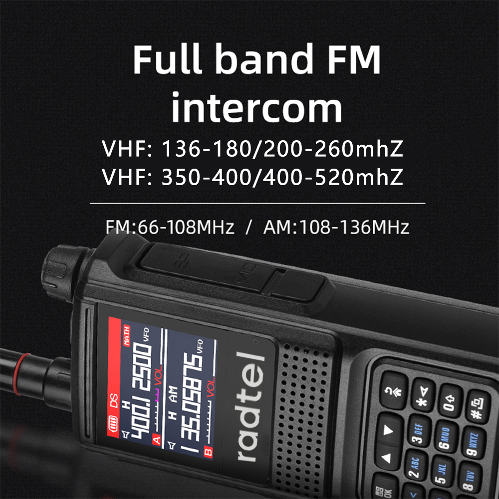 Radtel Handheld Ham Radio & Air Band Walkie Talkie with NOAA Scanner