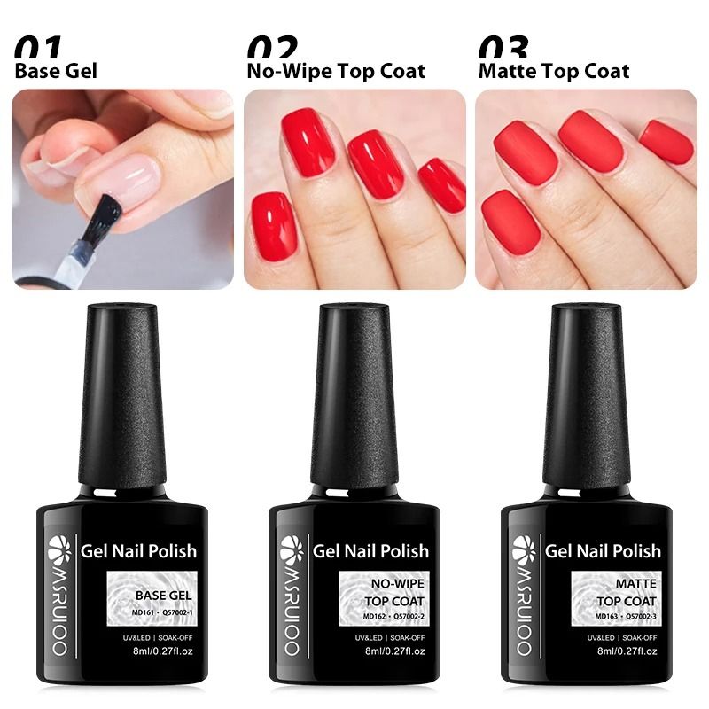 8ml Essential Base and Finishing Gel Set