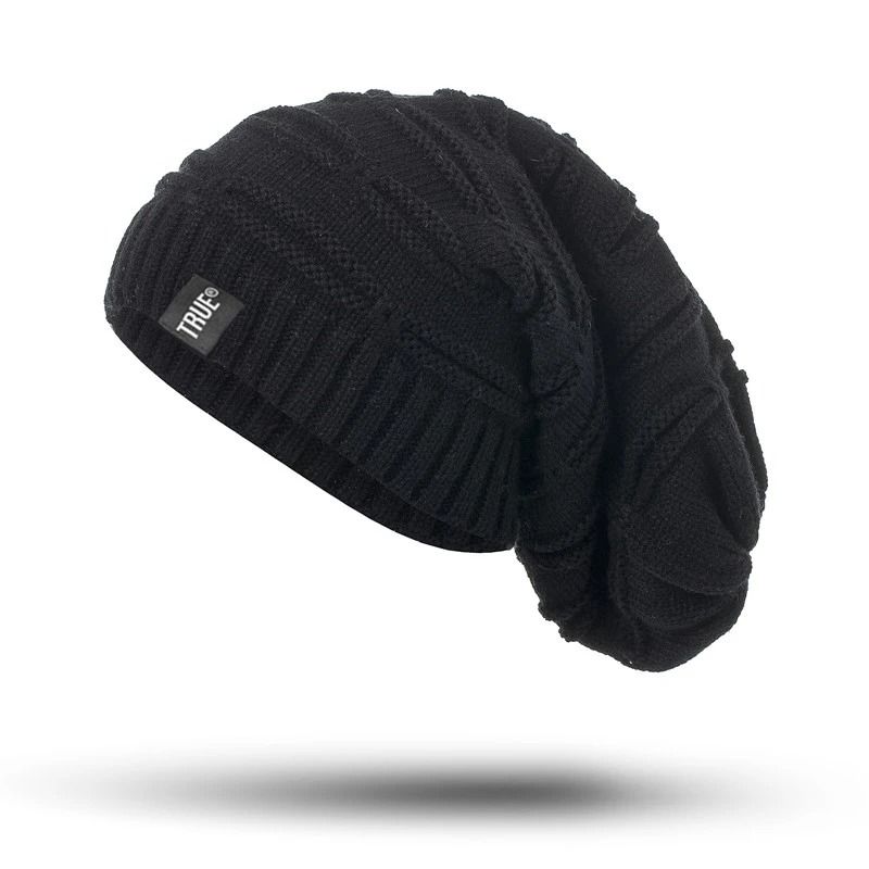 Unisex Letter Label Knitted Winter Beanie Hat