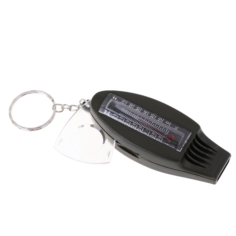 Mini Survival Tool Keychain – Whistle, Compass, Magnifier, Thermometer Portable EDC for Camping & Hiking