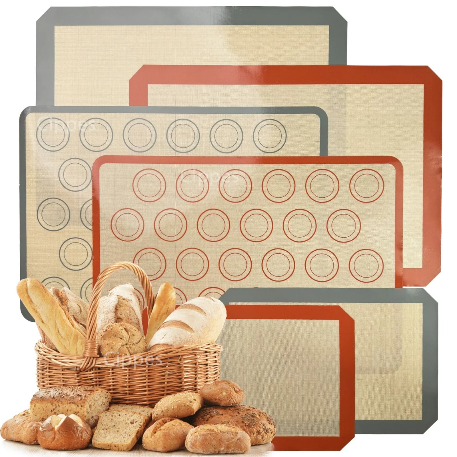 Silicone Baking Mat Thin 0.4 mm Non Stick Reusable Oven Liner