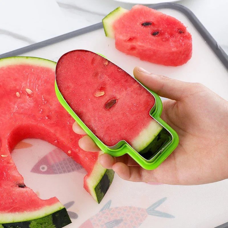 Creative Watermelon Popsicle Cutter Mold – Fun Fruit Cutter Shapes & Watermelon Slicer Tool