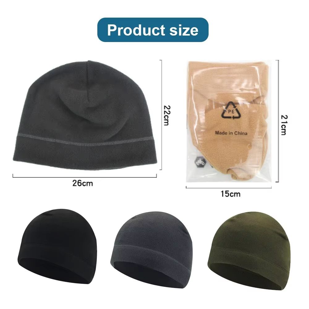 Unisex Soft Polar Fleece Windproof Skull Cap Beanie