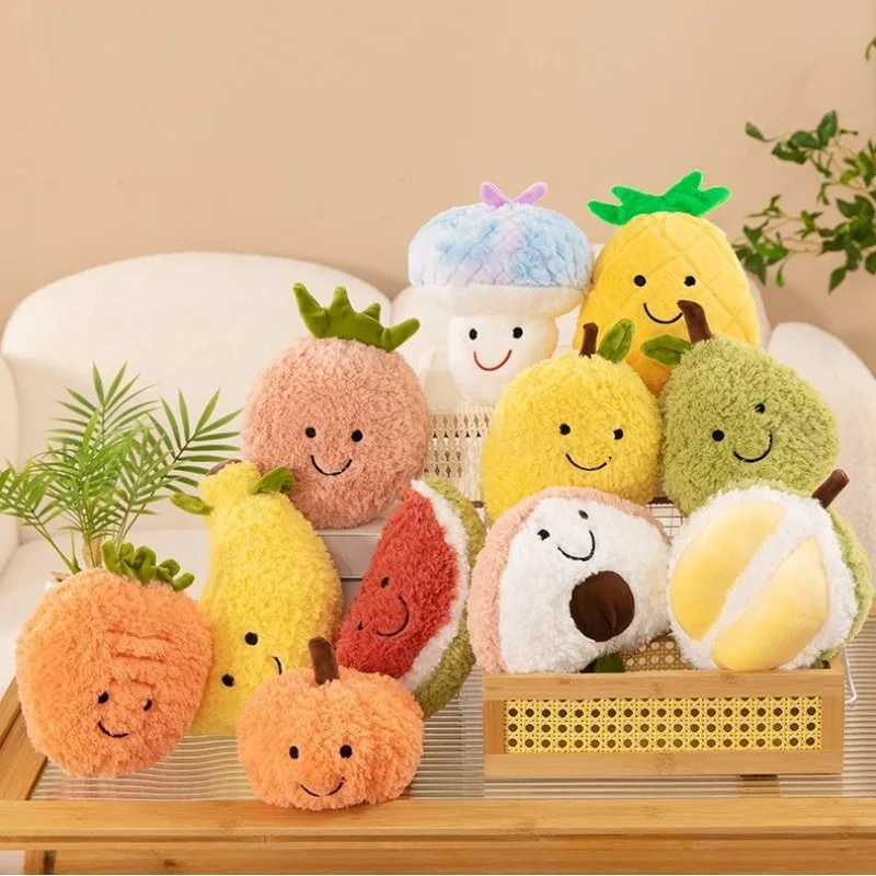 Stuffed Fruit Toys, Cute Mango, Watermelon, Avocado, Strawberry, Sensory Gift for Birthday, Fun Plush Decor