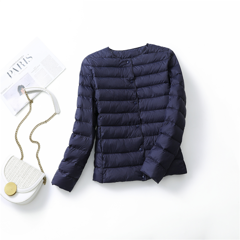 Ultra Lightweight Packable Puffer Coat, Women's Slim Jacket, Warm White Duck Down, Autumn Winter