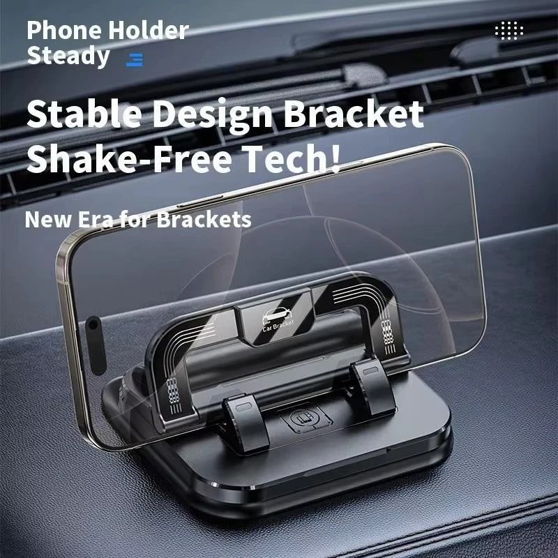 360° Rotatable Dashboard Phone Mount Universal Vehicle Mobile Holder – High-Stability Bracket with Luminous Number Plate