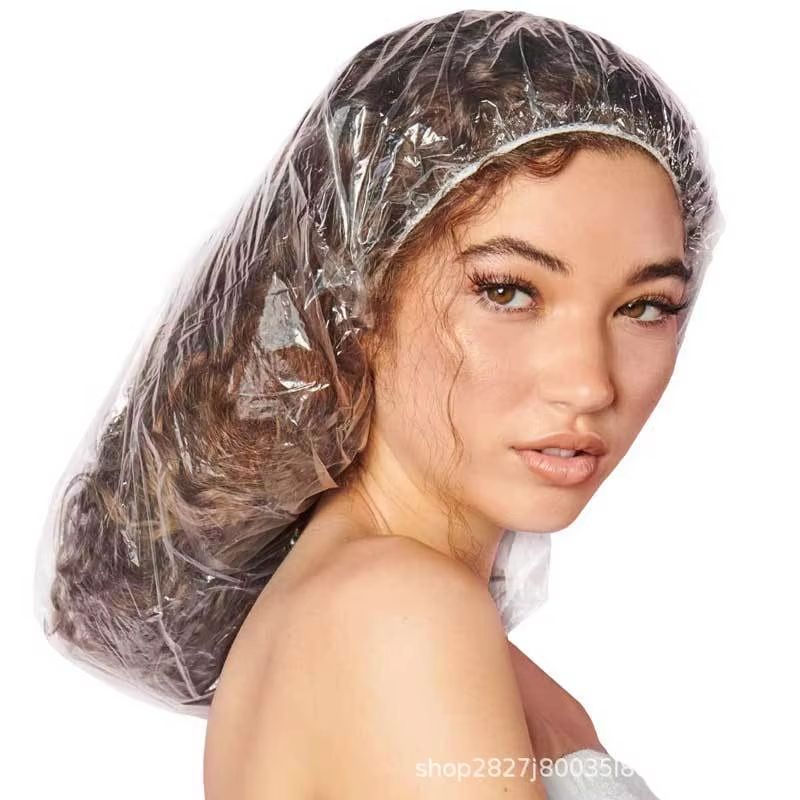 Extra Large Thick Disposable Shower Caps 50-Pack for Travel & Spa Use