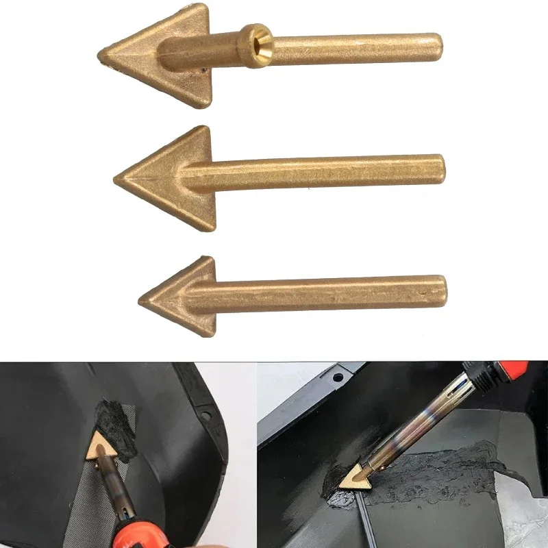 Soldering Iron Tips Set – Copper Triangular Smoothing Head Replacement Tips for 80W Plastic Welder Repair Tool