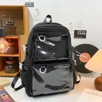 Kawaii Transparent Ita Backpack Large Capacity Anime School Bag