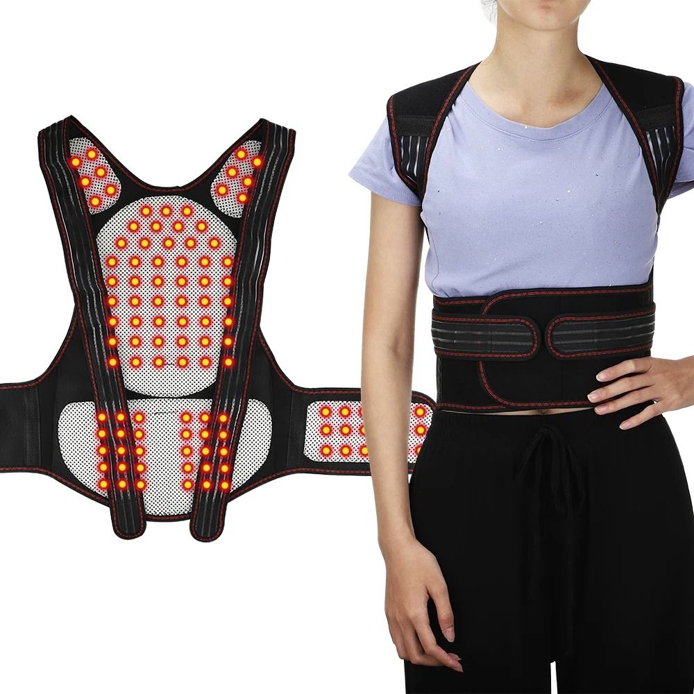 Self Heating Back Support Waist Brace Magnetic Heating Corrector Belt Back Posture Corrector Spine Lumbar Belt