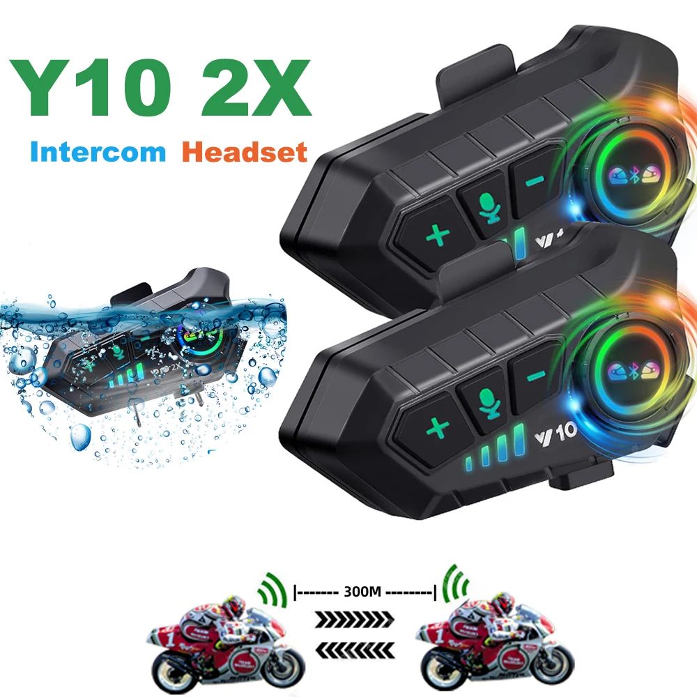 Kebidumei YP10 Wireless Bluetooth 5.3 Motorcycle Helmet Intercom Headset