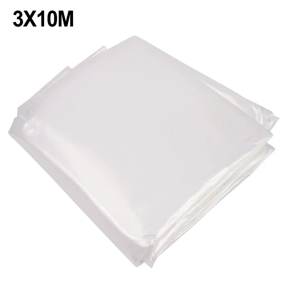 Clear Greenhouse Plastic Sheeting Cold Protection Cover, Waterproof UV-Resistant Garden Plant Frost Shield Film