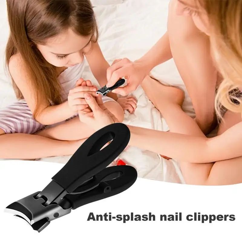 Wide Jaw Slanted Nail Clippers – Curved Precision Toenail Cutter for Thick Nails & Travel Grooming