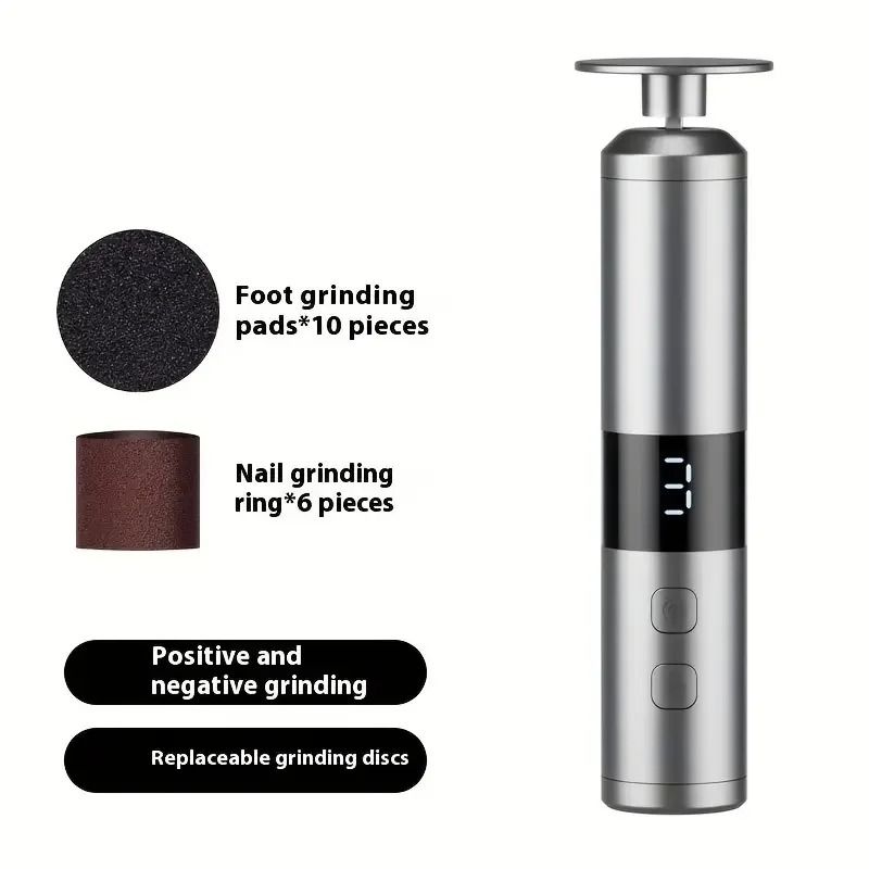 Rechargeable Electric Nail Drill Kit with LCD Display and 16 Heads