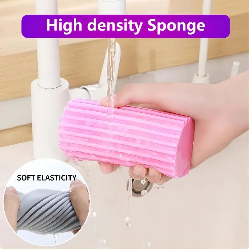 Portable Damp Clean Duster Sponge for Blinds Mirrors Baseboards and Household Surfaces