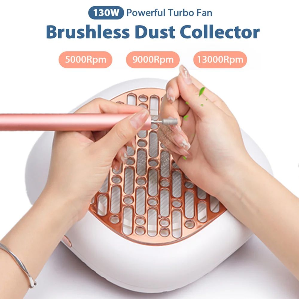 Super Suction Brushless Nail Dust Collector, Powerful Nail Dust Extractor & Manicure Vacuum Cleaner Fan