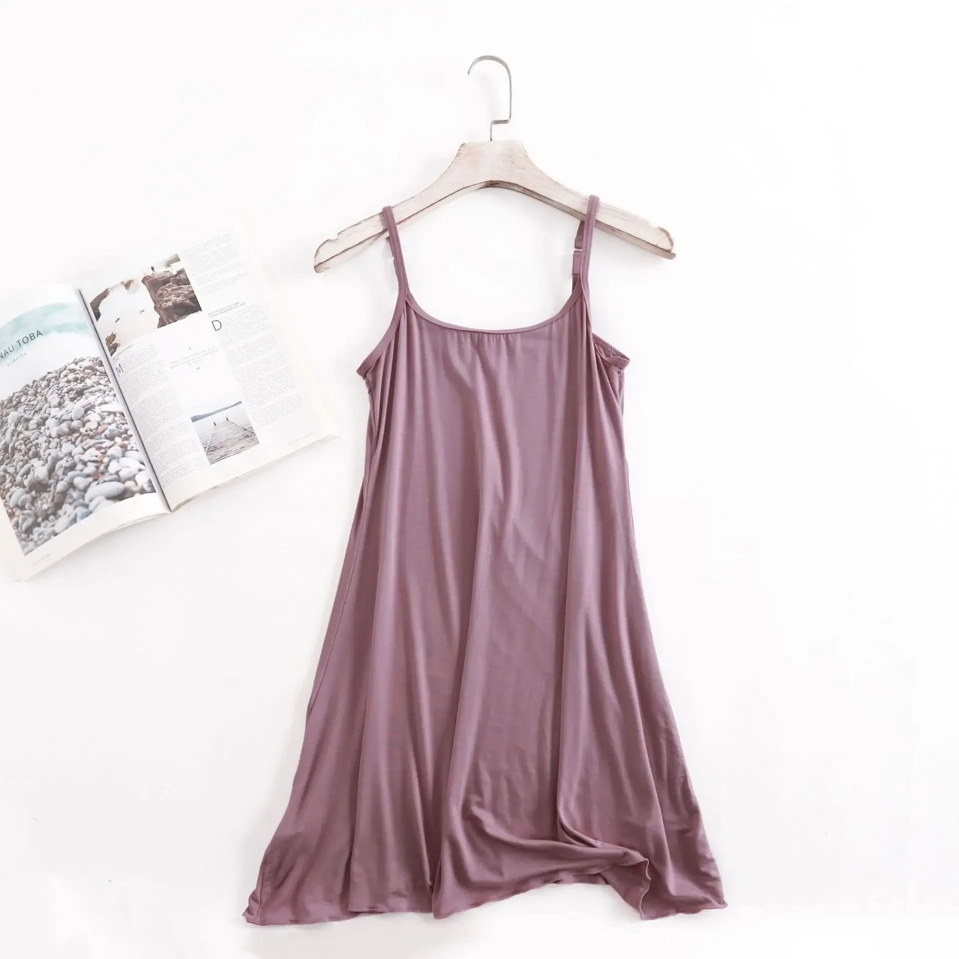 Summer Modal Lace Sling Sleepwear Dress for Women Nightwear Home Pajama Dress