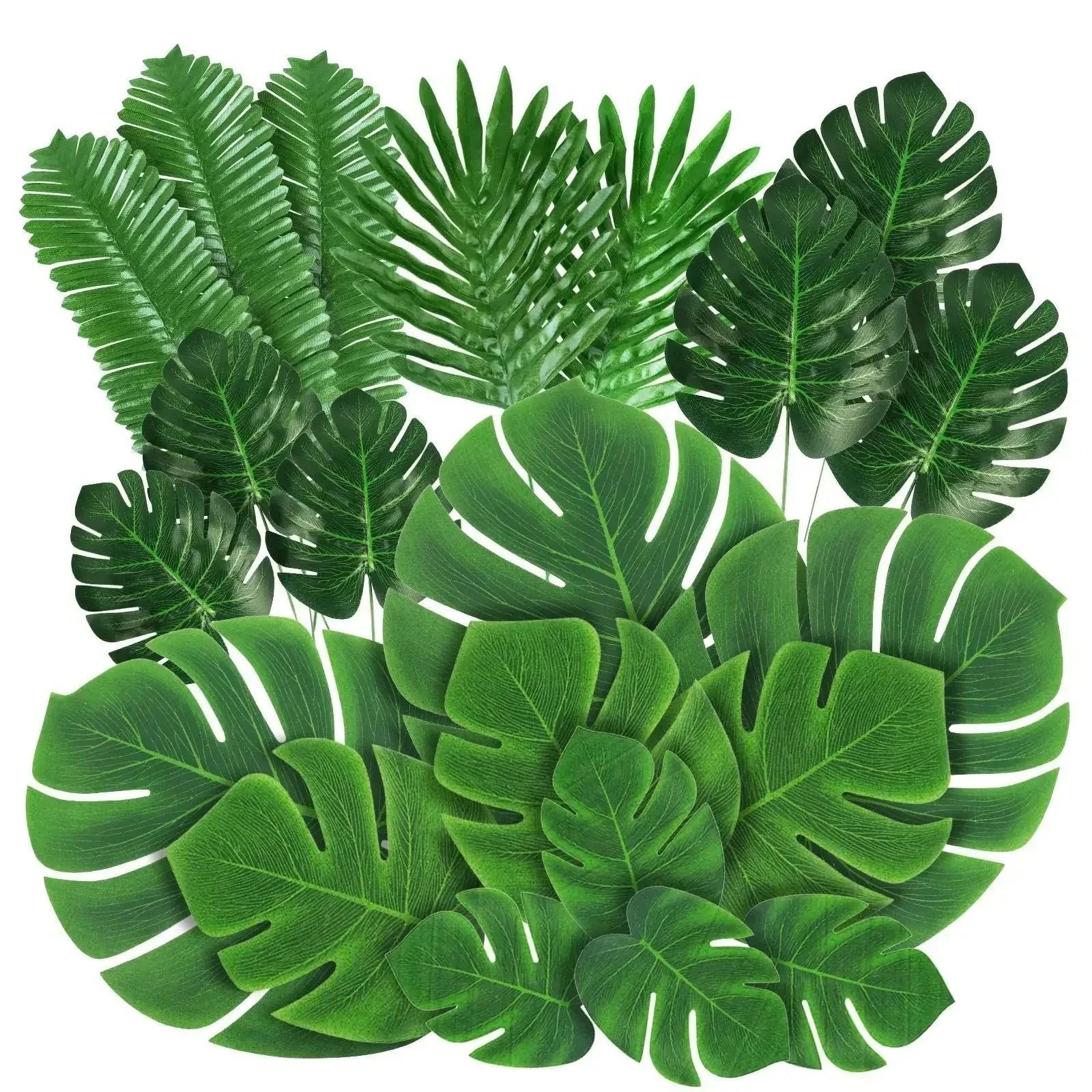 Hawaii Artificial Palm Leaf Set – High-Definition Tropical Botanical Accents