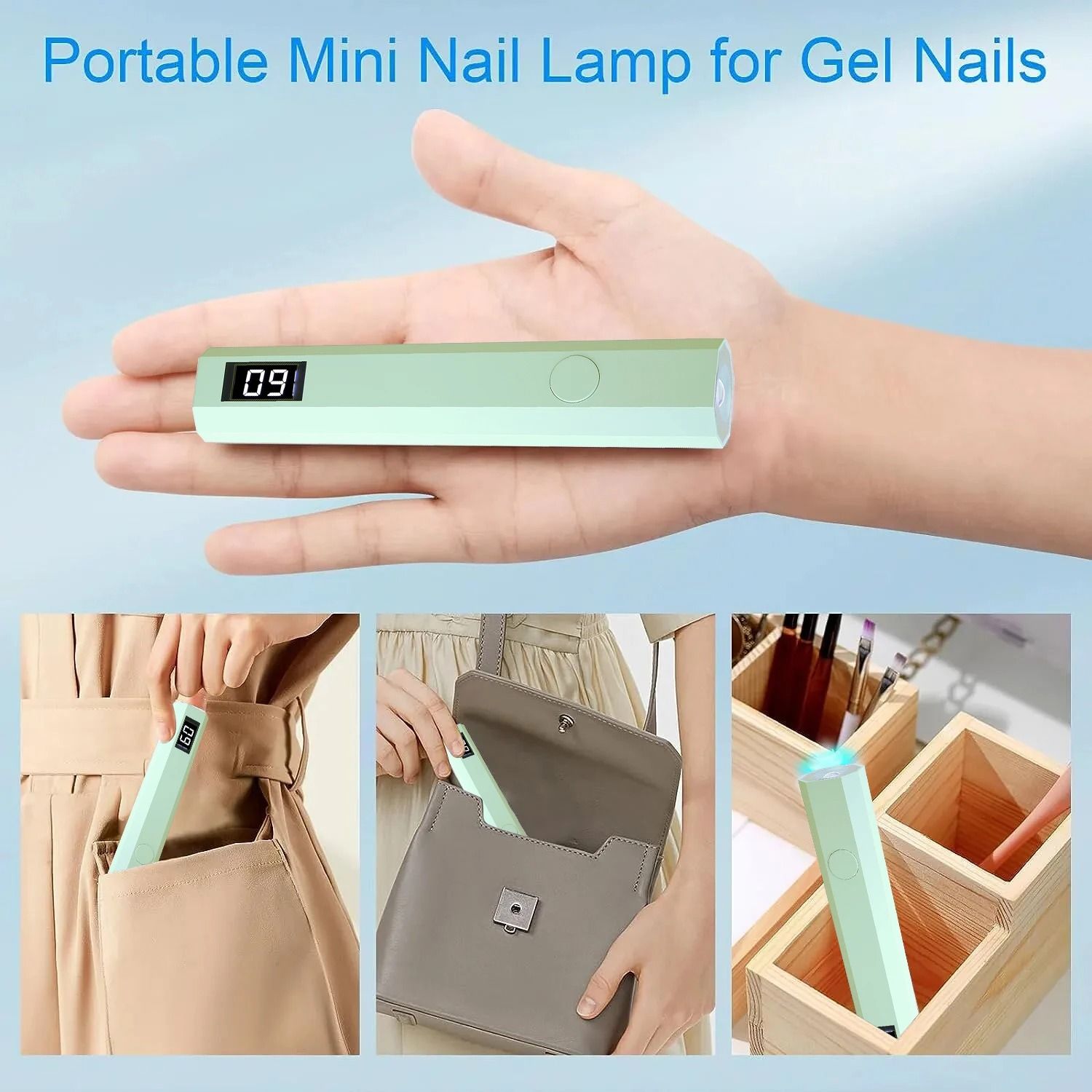 YIKOOLIN Handheld USB Mini UV LED Nail Lamp